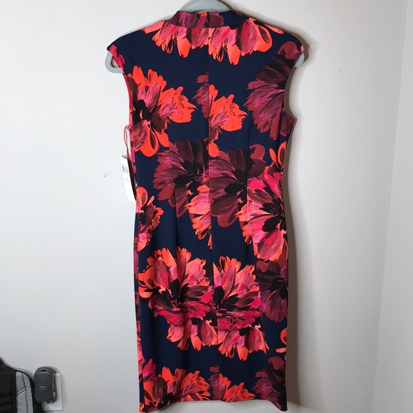 Navy Floral London Times Sz 6 NWT Dress - Picture 5 of 5
